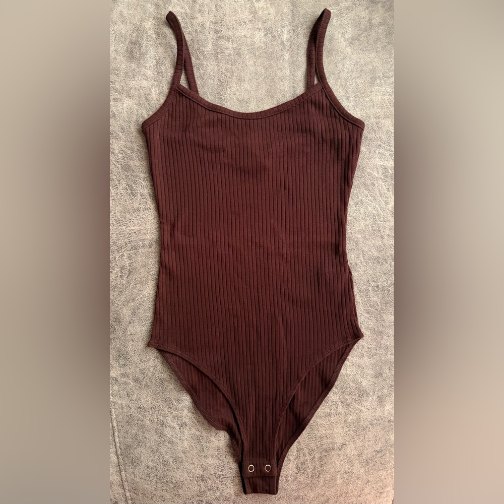 Forever 21 Chocolate Ribbed Bodysuit